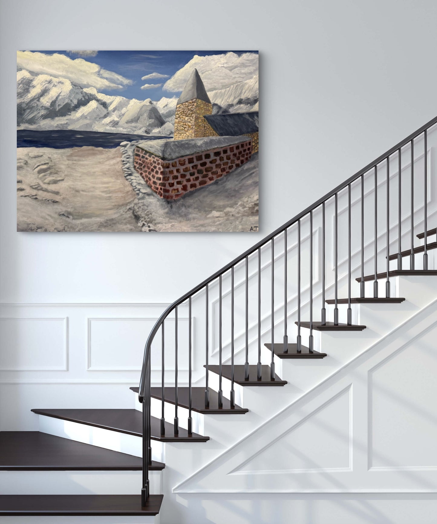 A08 - Fortress of Winter - Acrylic Painting