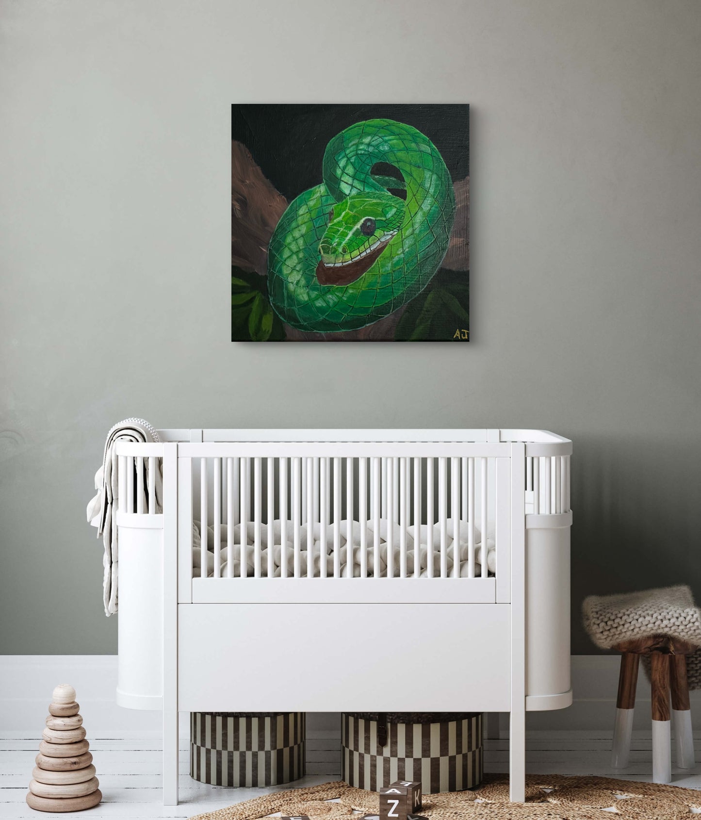 A01.1 - Emerald Coil - Year of the Wood Snake 2025 - Lucky Color Emerald Green