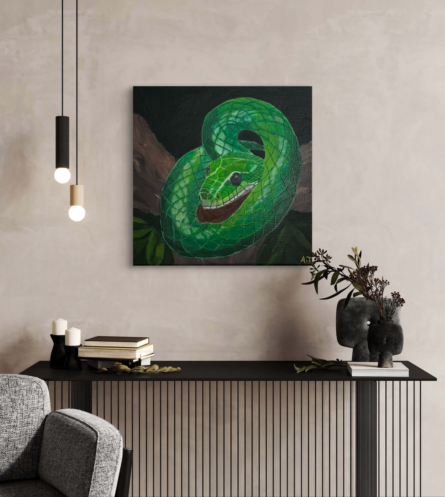 A01.1 - Emerald Coil - Year of the Wood Snake 2025 - Lucky Color Emerald Green