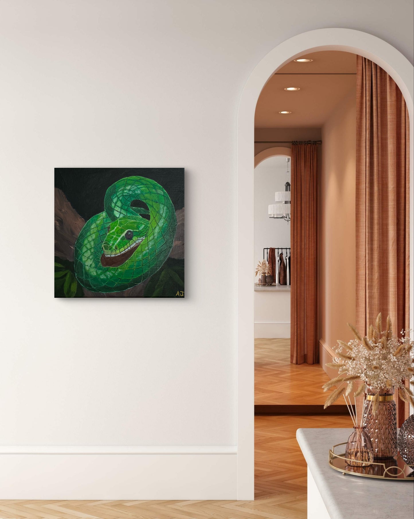 A01.1 - Emerald Coil - Year of the Wood Snake 2025 - Lucky Color Emerald Green