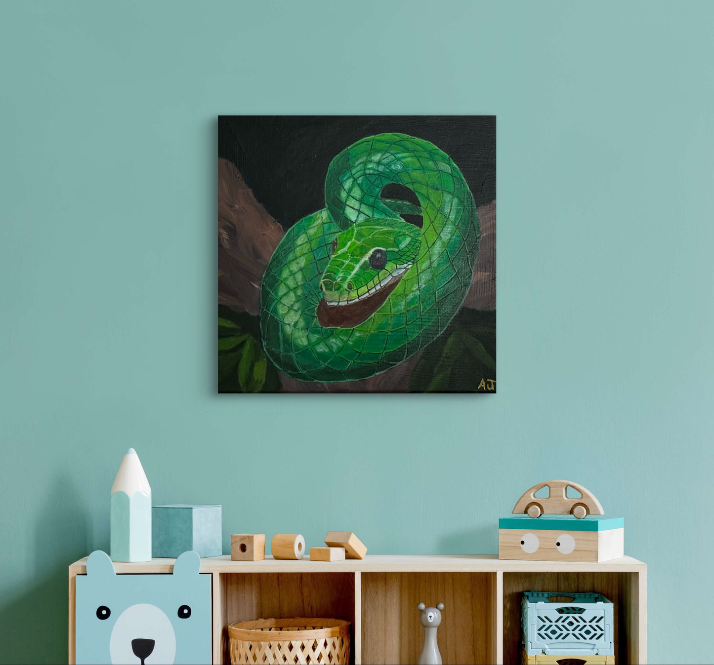 A01.1 - Emerald Coil - Year of the Wood Snake 2025 - Lucky Color Emerald Green